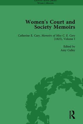 Amy Culley, Katherine Turner - Women's Court and Society Memoirs, Part I Vol 3, Inbunden
