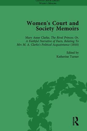 Jennie Batchelor, Amy Culley, Katherine Turner - Women's Court and Society Memoirs, Part II vol 6, Inbunden
