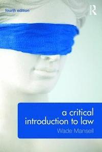 bokomslag A Critical Introduction to Law