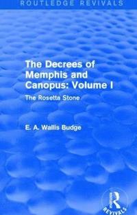 bokomslag The Decrees of Memphis and Canopus: Vol. I (Routledge Revivals)