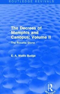 bokomslag Decrees of Memphis and Canopus: Vol. II (Routledge Revivals)