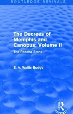 bokomslag Decrees of Memphis and Canopus: Vol. II (Routledge Revivals)