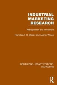 bokomslag Industrial Marketing Research (RLE Marketing)