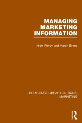 bokomslag Managing Marketing Information (RLE Marketing)