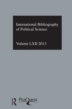 The British Library of Political and Economic Science, The British Library of Political and Eco - IBSS: Political Science: 2013 Vol.62, Inbunden