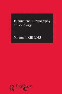 IBSS: Sociology: 2013 Vol.63 1