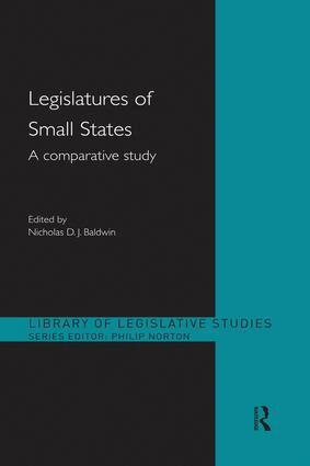 Nicholas Baldwin - Legislatures of Small States, Häftad