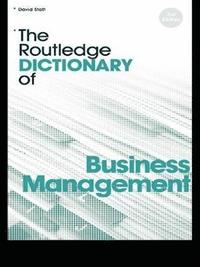 bokomslag The Routledge Dictionary of Business Management
