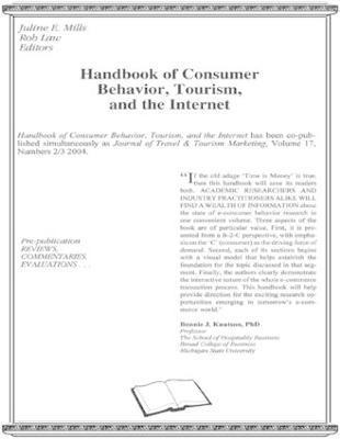 Handbook of Consumer Behavior, Tourism, and the Internet 1