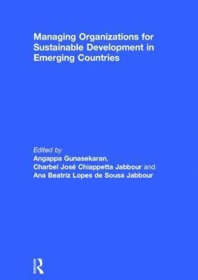 bokomslag Managing Organizations for Sustainable Development in Emerging Countries