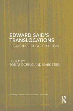 Tobias Doring, Mark Stein - Edward Said's Translocations, Häftad