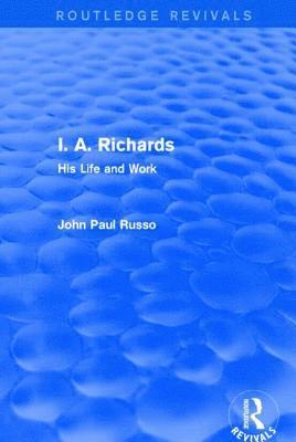 John Paul Russo - I. A. Richards (Routledge Revivals), Häftad