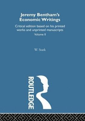 Jeremy Bentham's Economic Writings 1