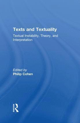 bokomslag Texts and Textuality