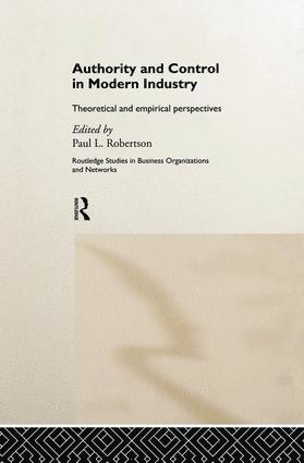 bokomslag Authority and Control in Modern Industry