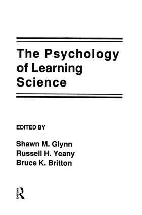 Shawn M. Glynn, Bruce K. Britton, Russell H. Yeany - Psychology of Learning Science, Häftad