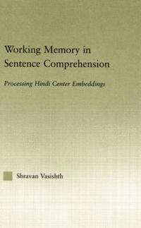 bokomslag Working Memory in Sentence Comprehension