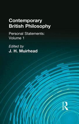 J H Muirhead - Contemporary British Philosophy, Häftad