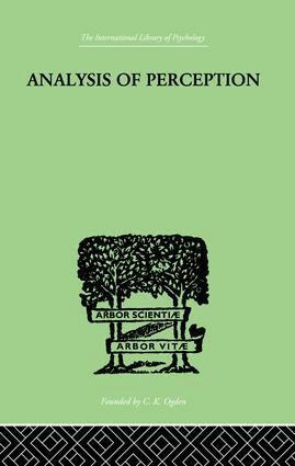 J R Smythies - Analysis Of Perception, Häftad