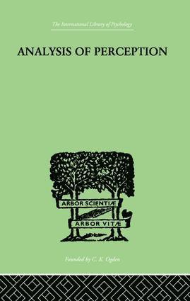 J R Smythies, J. R. Smythies - Analysis Of Perception, Häftad
