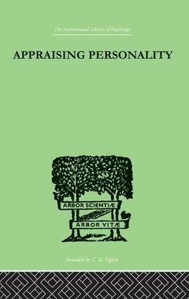 Molly Harrower - Appraising Personality, Häftad