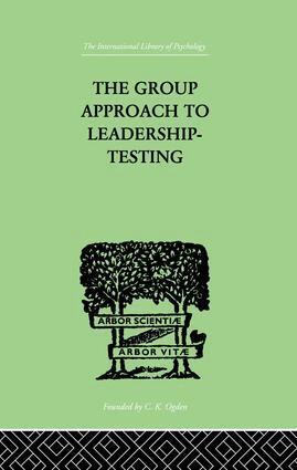Henry Harris - Group Approach To Leadership-Testing, Häftad