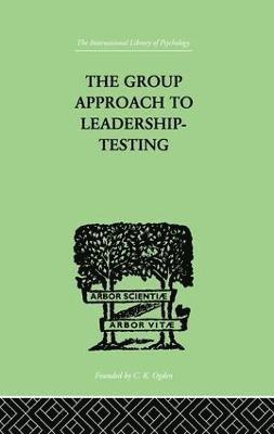 bokomslag Group Approach To Leadership-Testing