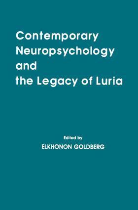 Elkhonon Goldberg - Contemporary Neuropsychology and the Legacy of Luria, Häftad