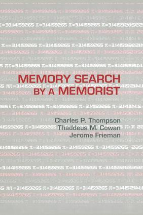 Memory Search By A Memorist 1