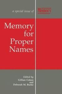 bokomslag Memory for Proper Names