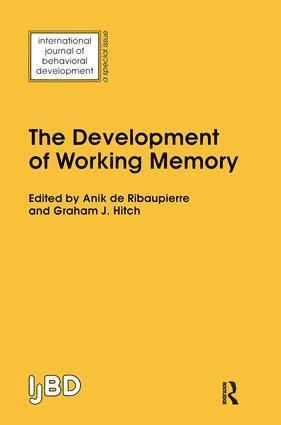 Anik De Ribaupierre, Graham Hitch - Development of Working Memory, Häftad