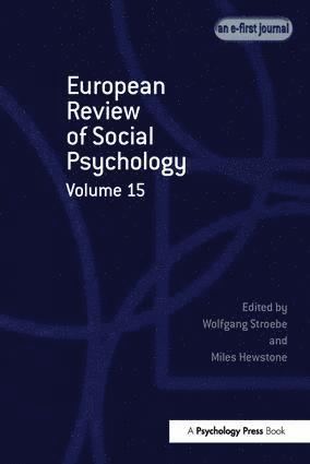 European Review of Social Psychology: Volume 15 1