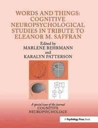 bokomslag Words and Things: Cognitive Neuropsychological Studies in Tribute to Eleanor M. Saffran