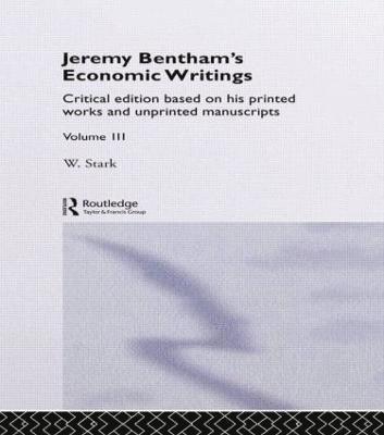 bokomslag Jeremy Bentham's Economic Writings