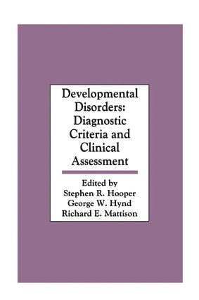 Stephen R. Hooper, George W. Hynd, Richard E. Mattison - Developmental Disorders, Häftad