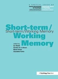 bokomslag Short-term/Working Memory