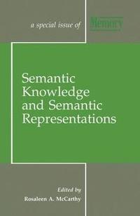 bokomslag Semantic Knowledge and Semantic Representations