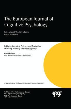 Lisa Son, Andre Vandierendonck - Bridging Cognitive Science and Education: Learning, Memory and Metacognition, Häftad