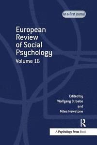 bokomslag European Review of Social Psychology: Volume 16