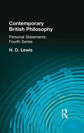 H D Lewis - Contemporary British Philosophy, Häftad