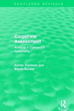 Adrian Furnham, Barrie Gunter - Corporate Assessment (Routledge Revivals), Häftad