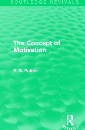 R. S. Peters - Concept of Motivation, Inbunden