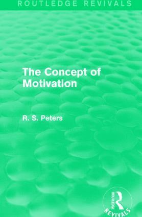 R. S. Peters - Concept of Motivation, Inbunden