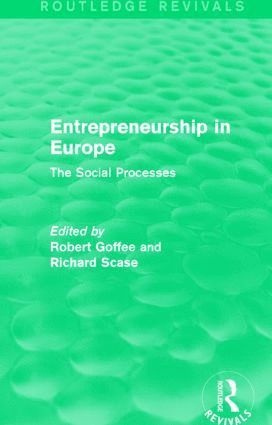 Entrepreneurship in Europe (Routledge Revivals) 1