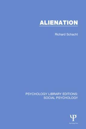 Richard Schacht - Alienation, Inbunden