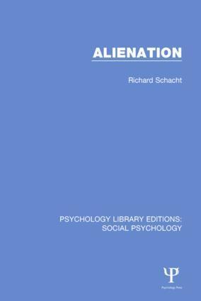Richard Schacht - Alienation, Inbunden