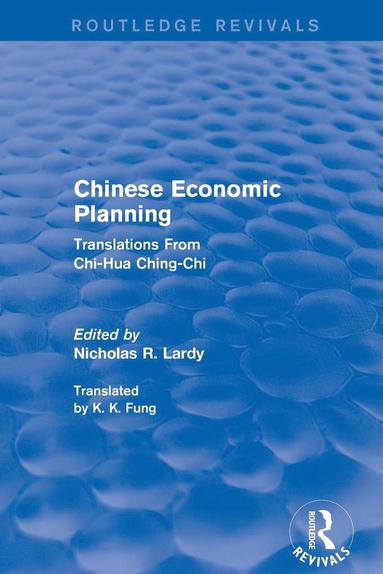 bokomslag Chinese Economic Planning