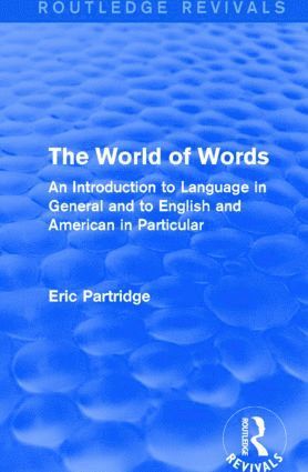 bokomslag World of Words (Routledge Revivals)