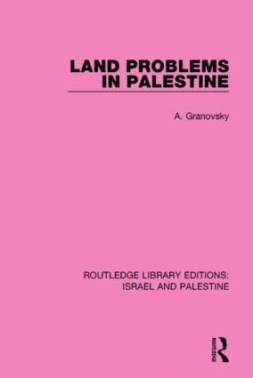 bokomslag Land Problems in Palestine