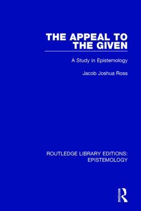 Jacob Joshua Ross - Appeal to the Given, Inbunden